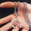 Pendant Necklaces 3 Rabbits AFI Stainless Steel Chain For Women/Men Silver Color Necklace Jewelry Chaine Collier N4324S06