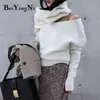 Höst Vinter Koreansk tröja Kvinna Sticka Casual Loose Coats Kvinnor Pullovers Turtleneck Tröjor Jumper Femme Pull 210506