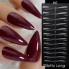 240pcs Rensa falska naglar Tips Fullt omslag Fransk stil Akryl Konstgjord Tip Manikyr 12 Storlekar för Nail Art Salons och Home DIY