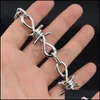 Link Jewelrylink Chain Thorns Stainless Steel Bracelets For Women Men Punk Jewelry Hip Hop Necklace Statement Trouser Personality Bracelet