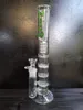 Pipe à tabac Tube droit coloré Pipes en verre Pipe à fumer Peigne triple couche Perc Percolateur Ice Catcher Heady Oil Dab Rig Tonado gravhot vente