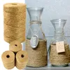 Jute Twine 100m Naturlig Sisal 2mm Rustik Taggar Wrap Bröllop Dekoration Hantverk Twisted Rope String Cord Events Party Supplies