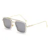 Güneş Gözlüğü Klasik Erkekler Kare Marka Tasarım Erkek Metal Güneş Gözlükleri Vintage UV400 Shades Gözlük