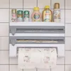 Ganchos Rails Adorehouse Mutifunctunction Kitchen Organizer Molho Garrafa Rack 4 em 1 Cumprimento de Corte de Corte Pode Armazenamento