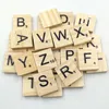 2022 Новый деревянный алфавит Scrabble плитки черные буквы номера для ремесел древесины
