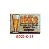 50 stks Bier Metalen Schilderen 30 * 20cm Teken Metalen Poster Tin Plaque Vintage Wall Decor voor Bar Pub Club Man Cave Leon Signs Beers Drink Water DHL / FedEx Levering