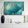 Cartoon Paintings Big Fish Small House For kids Room Posters and Prints Modern Cuadros Art Decorative Pictures