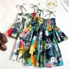 Summer Arrival Ladies Off The Shoulder Slash Neck Vacation Short Dress Women Beach Style Sexy Floral Printing 210430