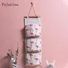 Förvaringspåsar Polarina Fashionable tvättbar hängande väska Arrangör med 3 fickor och nyckelkrok