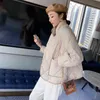 冬の女性のジャケットスタンド襟の防風ホワイトアヒルダウンコートシングルブレストポケット厚い暖かいスノーパーカーのoutwear 210430