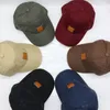 Retro Sıkıntılı Baba Şapka Erkekler Kadınlar Için Yaz Güneşlik Beyzbol Şapkası Açık Öğrenci Çift Top Kapaklar Ile Deri Etiket