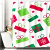 Carpets Christmas Printing Waterproof Household Shower Curtain Polyester Cloth Bathroom Four Piece Set8396747