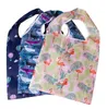 Förvaringspåsar Yeyulin Cartoon Printing Shopping Bag Eco-Friendly High Capacity Green Reusable Folding Vattentät Pouch Tote