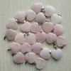 Hela 50pcs / Lot 2020 Assorted Heart Natural Stone Charms Pendants för smycken gör god kvalitet 20mm