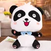 22/32 / 45cm Kawaii Bebê Barramento Panda Kawaii Brinquedo De Pelúcia Animais Recheados boneca macia bonito dos desenhos animados almofada de almofada para crianças 210724