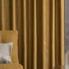 Gardin draperier modern lyx gyllene hög skuggning för vardagsrum sovrum fan patter design persienner white tulle