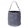 Klassieke Gingham Pasen-emmers Feestartikelen Seerersucker Blauw Roze Garen Gecontroleerde Paas-Tote Bag Easter-Egg Collecting Baskets Domil106-1510