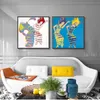 Pop Art Dancing Girl de Andy Warhol Canvas Pinturas para Living Room Abstract Art Posters e impressões