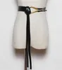 FASHION Cintura annodata con fibbia in lega di peso leggero solido Cintura lunga da donna Cinture a nodo morbido Cintura in pelle PU 210630