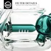 5.5 Inch Hoogte Paars Hookah Dark-Green Trompet Horn Unqie Shape Glass Water Bongs voor Wholesale DAB Rigs Bubbler