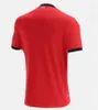 21 22 Albanie Accueil Jersey de football rouge 2021 2022 Chemises blanches Third Black Short Sleeve Team National Team Football Uniforme