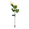 LED Solar Rose Flower Lawn Light Outdoor Garden Stake Lampa Krajobraz Ścieżka Yard Decor - żółty