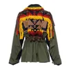 primavera e inverno fashio giacca corta da donna Nappe Split Joint Coloring Group Combina Ricamo WJ00806L 210421