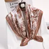 Kvinnor 100% naturliga halsdukar 88 * 88cm Lyxig ren silke torg tryckta wraps sjalar kvinnlig bandana neckerchief huvud halsduk