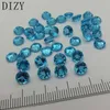 DIZY Swiss Blue Topaz Round Facetted Cut 6.0 mm Approx 1.0Cts Natural Loose Gemstone For Silver and Gold diy Jewelry Making H1015