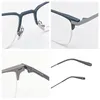 Lunettes de soleil mode cadres rétro carré titane pur monture de lunettes pour hommes et femmes grandes lunettes en aluminium de Prescription