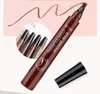 4 Punkte Eyebrow Stift 5 Farben Flüssiger Brauenstifte dunkelbrauner Mikroblading Augenbrauen Bleistift wasserdichte Augenbrauen Tattoo Stift Kosmetische Bea6791804