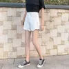 Zomer vrouwen hoge taille losse witte denim shorts casual vrouwelijke brede been gat streetwear zwarte jeans 210430