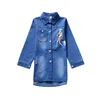 Kızlar Ceket Bebek Kız Pamuk Denim Çocuk Bahar Sonbahar Gömlek Çocuk Kot Childre Giysileri S Giyim 211204