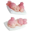 3D baby silikon mögel socker mögel choklad mögel fondant tårta dekorera verktyg söt diy sovande baby shower gör godis mögel