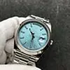 TOP Mens Watches Date blue face Men Mechanical Stainless steel Strap Automatic Movement Sports Sapphire glass