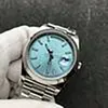 TOP Orologi da uomo Data quadrante blu Uomo Meccanico Cinturino in acciaio inossidabile Movimento automatico Sport Vetro zaffiro