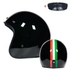 Motorcycle Helmets Latest Helmet Retro Capacete Unisex 3/4 Cafe Racer Vintage Open Face Motorbike Casque