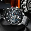 CURREN Marka Moda Chronograph Saat Erkek Deri İzle Erkekler Casual Spor Saatler Erkekler Için Kuvars Saatler Relogio Masculino 210517