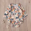 Mamelucos nacidos, ropa para bebés y niñas, mameluco Floral de manga larga, traje para niños pequeños, ropa informal de moda para primavera y verano