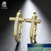 Orsa-juwelen zilveren kleur hoepel oorbellen voor vrouwen grote kruis lus verharde glanzende Oostenrijkse kristallen mode-sieraden oorbel OE142 fabriek prijs expert ontwerpkwaliteit