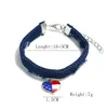 Style Vintage Star Love Bracelets Boho Denim Bracelet Drapeau Américain Bijoux Pour Femmes Homme Cadeau Bracelet Inte22