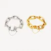 2 Colors Personalized 18k Gold Plated Hip Hop Cuban Chain Bracelet For Men Bijoux Mens Chains Charm Bracelets Fashion Accessories With 232a