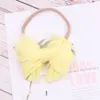 Fashion Lace Bow Baby Girl Headband Soft Elastic Nylon Newborn Hair Bands Child Infant Hairwraps Diy Accessories Birthday Gift 2457 Q2