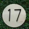 Números de dirección de la casa de la casa de la casa moderna de 12 cm 3cm para placas digitales de letreros al aire libre de 5 pulgadas. #0-9 Black Other Hardware