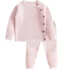 Ensembles de vêtements pour bébés filles enfants 2pcs hiver tricot pull pull + pantalon infantile garçons tricot survêtements tout-petits pyjamas pour enfants x0902