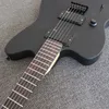 Tienda Personalizada Jim Root Signature Matte Black JazzMaster Guitarra Eléctrica Guitarra Tremolo Puente, Diapasado de palisandro sin incrustaciones, Cabeza grande, China EMG Pickup