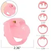 Nxy cockhings roze hars ht v4 mannelijke kuisheidsapparaat met 4 penis ring plastic lul kooi bondage fetish riem sex speelgoed voor mannen 1206
