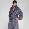 Männer039s Nachtwäsche Winter Männer mit Kapuze -Robe warm dickes lässiges Bademantel Kleid Koralle Fleece Nachtwäsche Liebhaber Kimono Homewear Oversize2980781