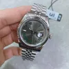 ST9 Steel Wimbledon Dial Bezel Watch 41mm 자동 메키 시아형 손목 시계 쥬빌리 스트랩 사파이어 유리 운동 남성 Watches329K