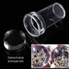 Pure Clear Jelly Silicone Nail Art Stamper Templates Scraper Transparent Nails Polish Gel Stamp Stämpling Makeup Tool